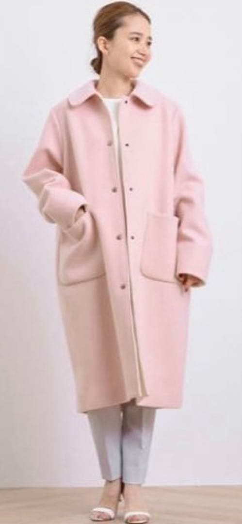 Yori ヨリ バイカラーロングコート36サイズ - メルカリ