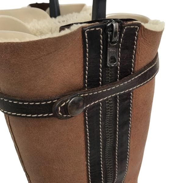 miumiu　ミュウミュウ 　ムートン　レザー　ロングブーツ　靴　23.5cm