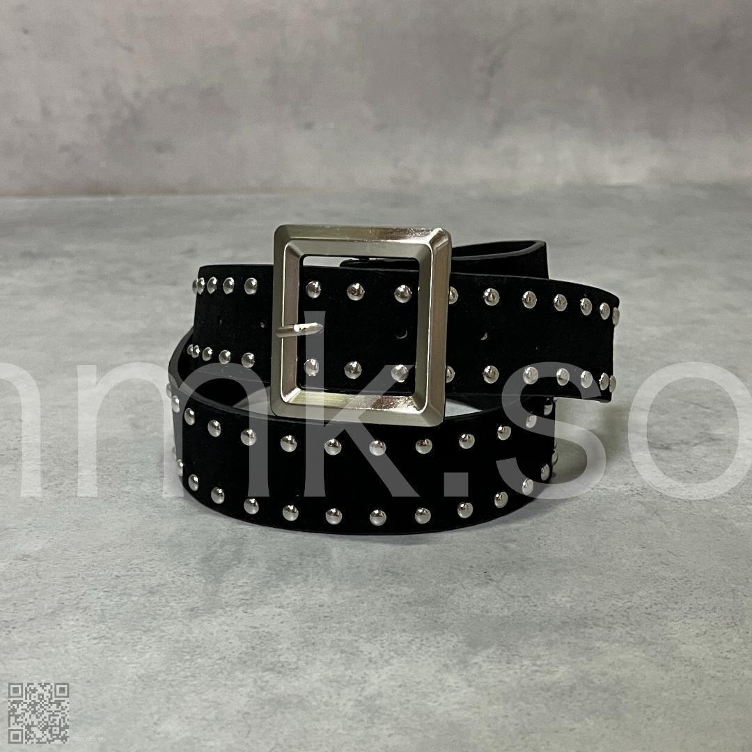 black leather studs belt archive y2k 00s - メルカリ