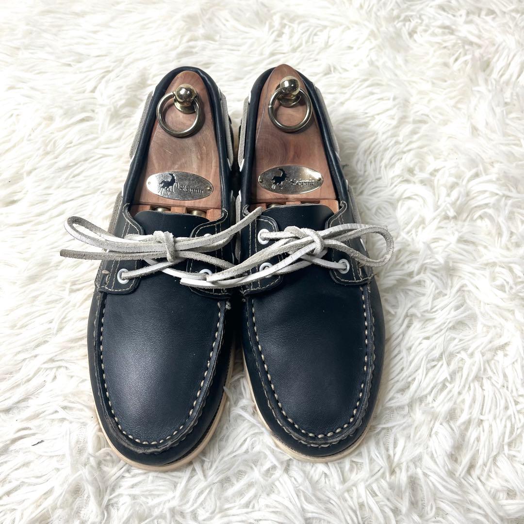 【美品】 パラブーツ デッキシューズ BARTH ネイビー 24.5cm