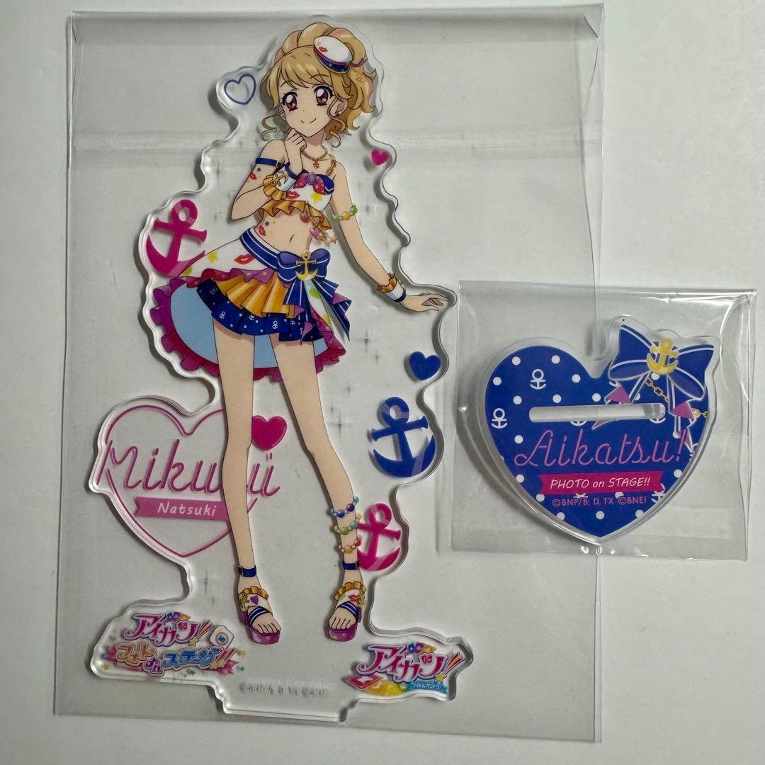 アイカツ 夏樹みくる フォトonステージ フォトカツ アクリルスタンド アクスタ アイカツ!_あかりGeneration×マリオンクレープ 描き下ろしアクリル