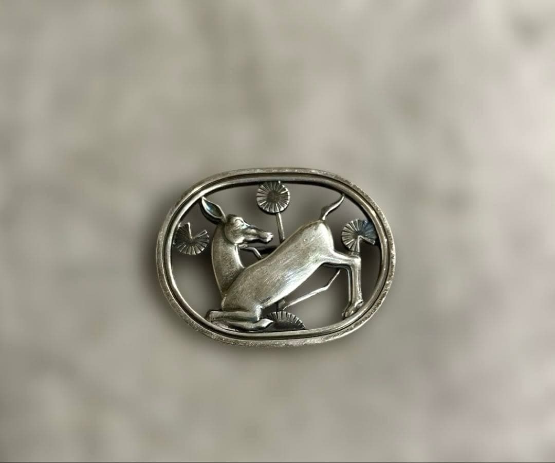 ジョージジェンセン　鹿ブローチ Georg Jensen（ジョージ ジェンセン） ブローチ318 鹿とリス