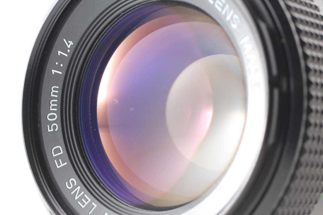 キャノンニューFD 50mm F/1.4 MF 標準レンズ フード付 l4351 - メルカリ