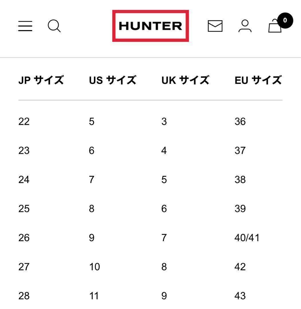 HUNTER レインブーツ ロング WFT1001RMA 25.0cm ブラック