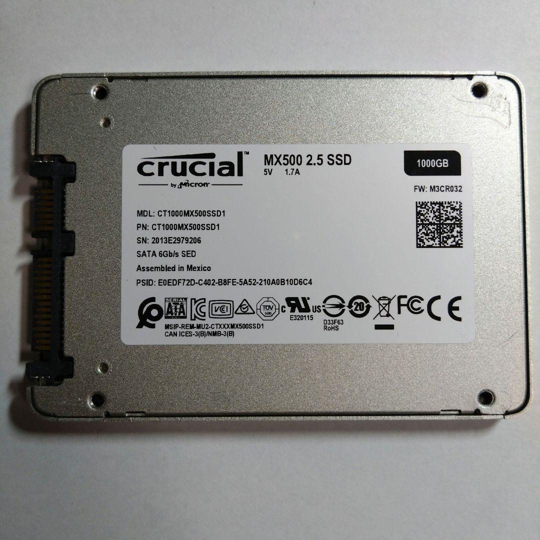 crucial MX500 2.5インチ SSD 1000GB - メルカリ