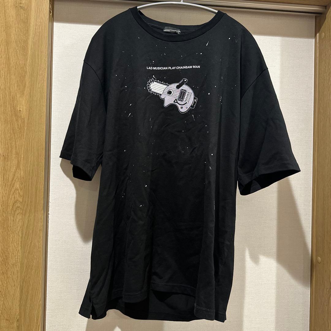 ラッドミュージシャンコラボ 黒 Tシャツ・チェーンソー『サイズ46