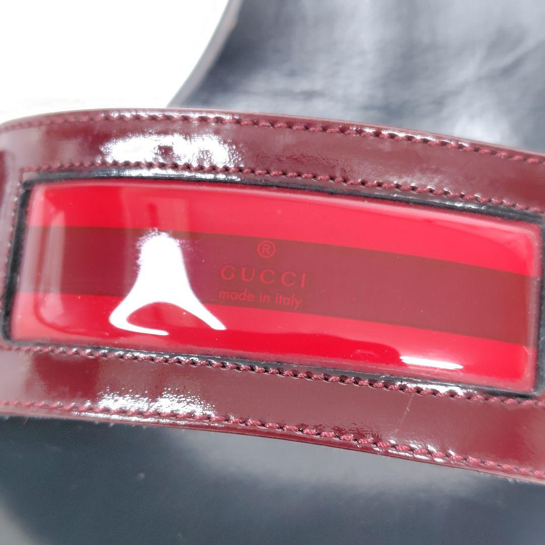 ☆美品☆GUCCI グッチ ヒールサンダル 25cm ミュール 8B チャンキー