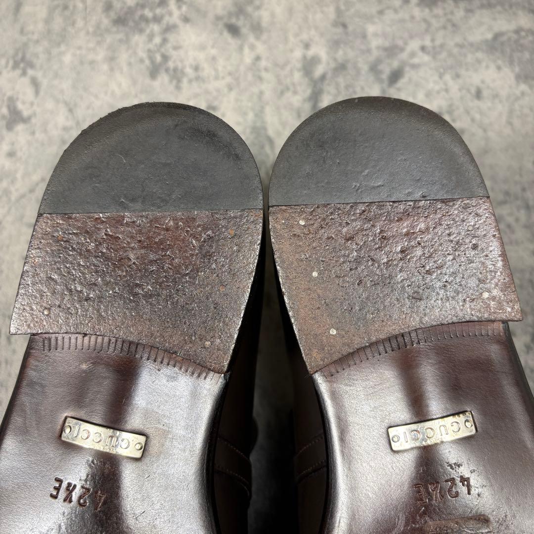 【美品】27.5cm グッチ ホースビット ローファ― 茶色 レザー ビジネス