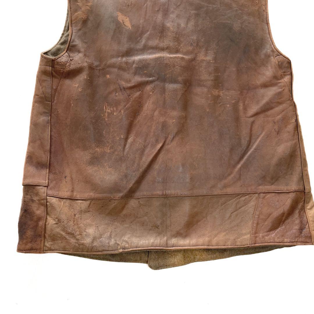 40s イギリス軍 レザー ジャーキンベストフランス軍 ドイツ軍 ユーロ