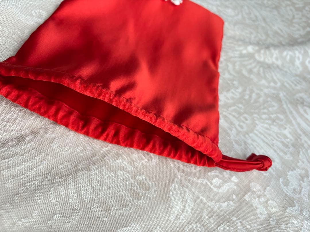 バッグ SEA SATIN \"KINCHAKU\" BAG (M) tomato