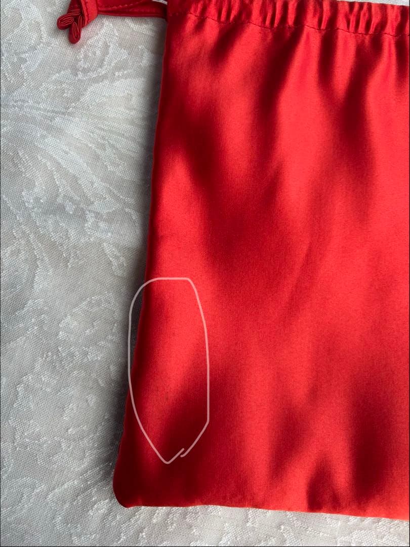 バッグ SEA SATIN \"KINCHAKU\" BAG (M) tomato