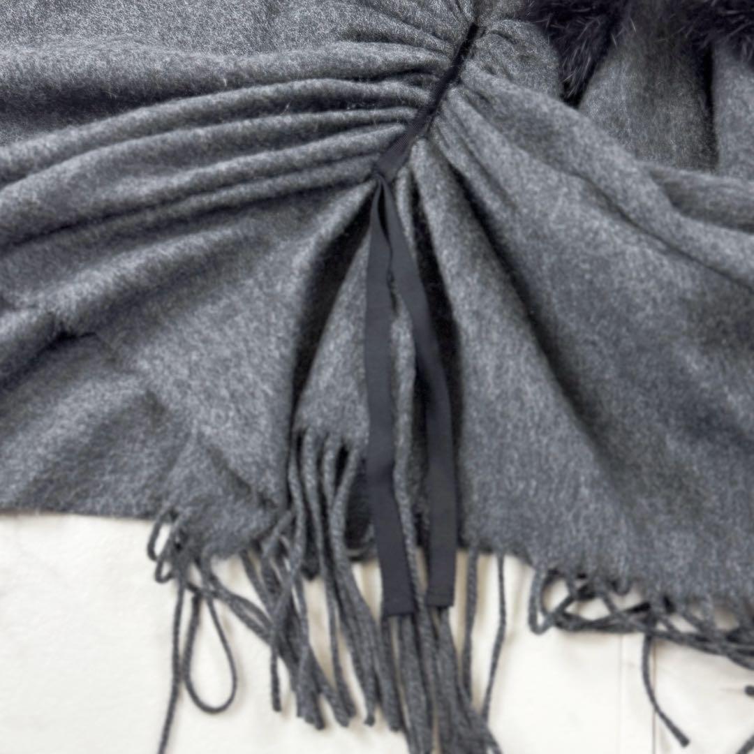 ランバン カシミヤ ストール ファー ショール マフラー マグネット