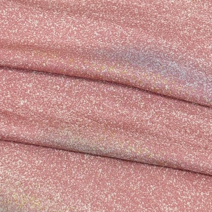 ゆりのはな 色無地着尺 寿光織 反物 着尺 ボカシ染め 金糸入り 正絹