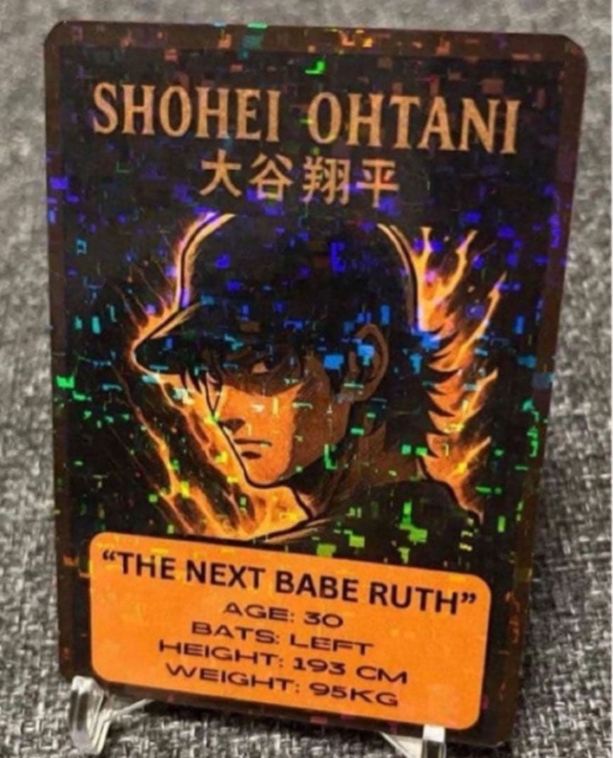 大谷翔平 アニメ風 カード ホログラム加工 限定アート 50/50