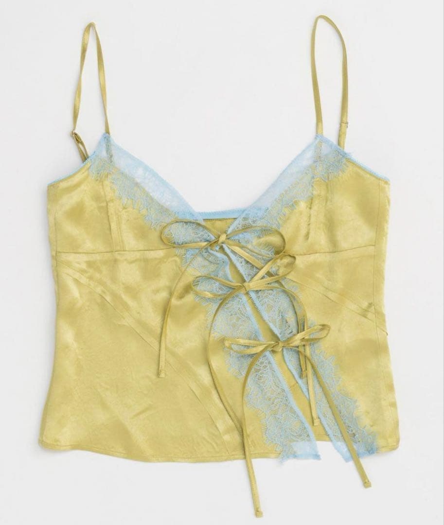 メゾンスペシャル Lace Docking Satin Camisole Lace Docking Satin Camisole