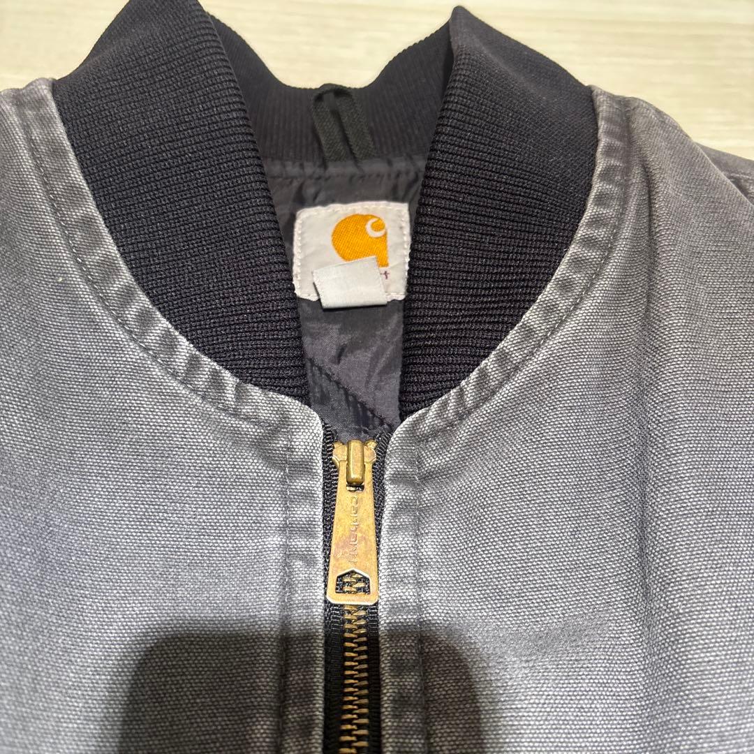 希少グレー・Lサイズ】カーハート ダックベスト V02 029 メキシコ製