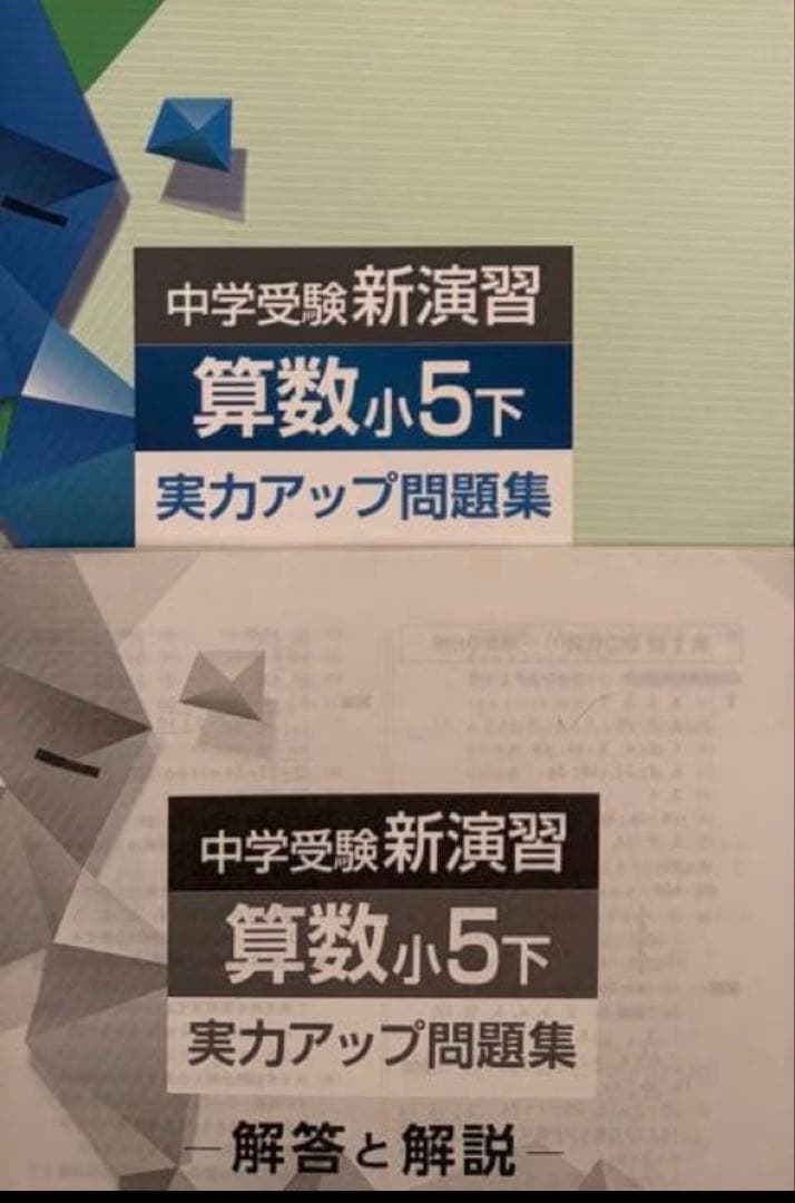 創研学院 中学受験 新演習 小5算数 下 （本冊/計算日記/実力UP/確認