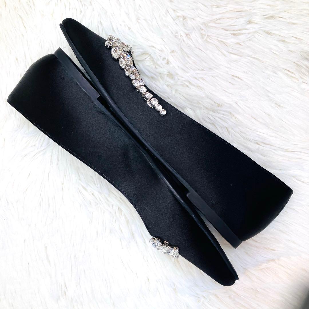 極美品】プリティ・バレリーナ 36-2/1 ポインテッドビジュー フラット