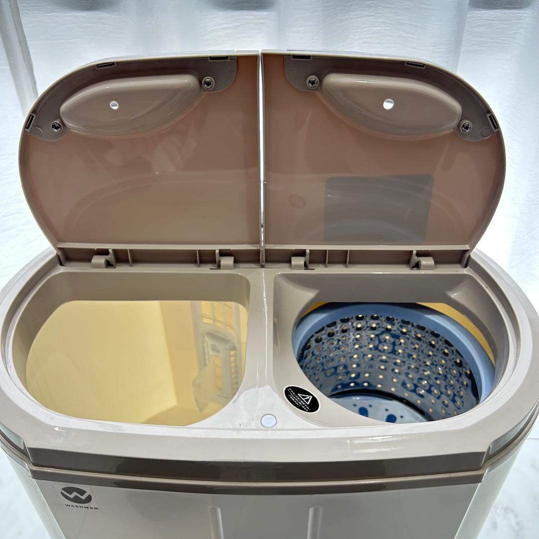 ウォッシュマン 小型二槽式 洗濯機 TOM-05W 洗濯 脱水 2024年製 - メルカリ