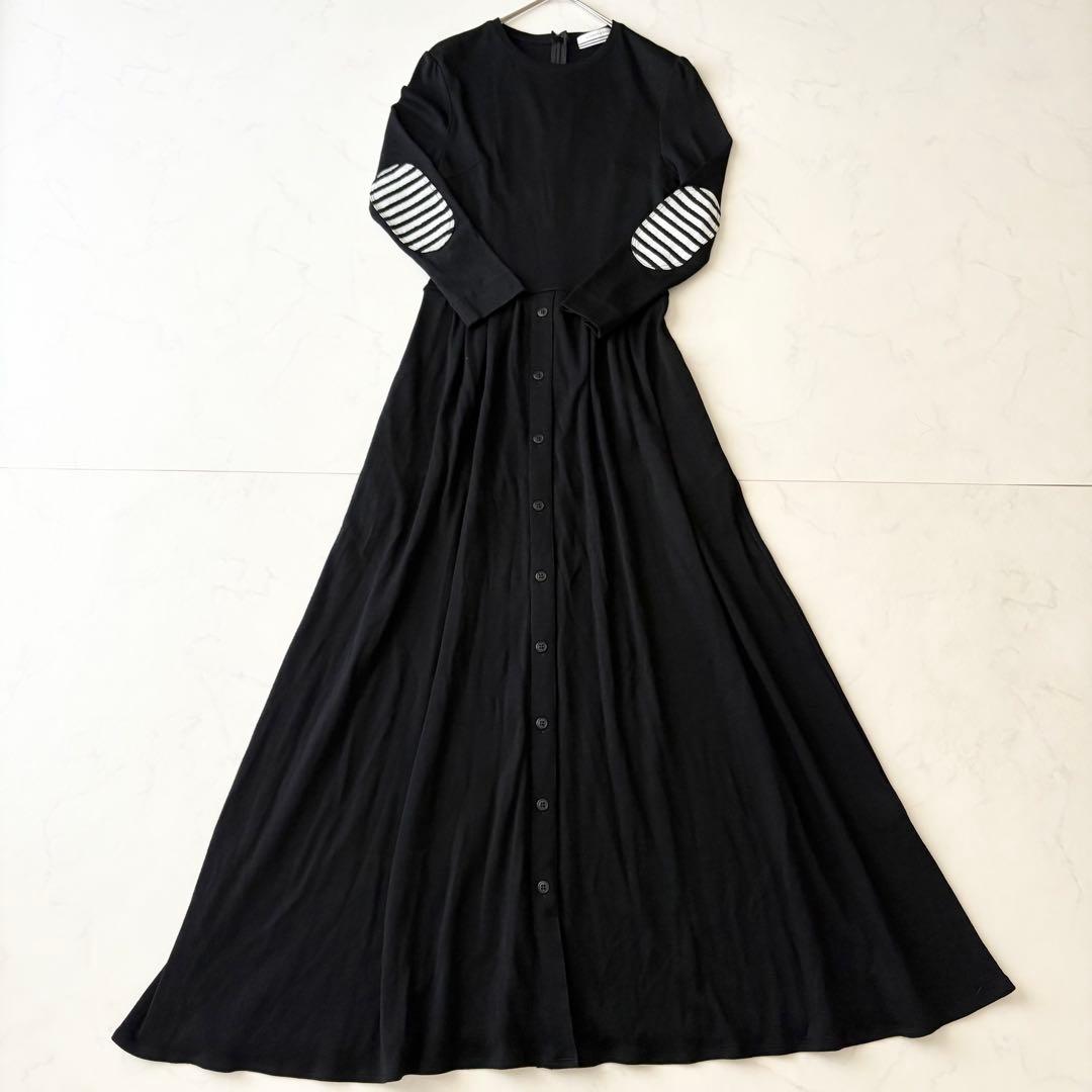 ボーダーズアットバルコニー マキシ ニット ワンピース 黒 S - メルカリ
