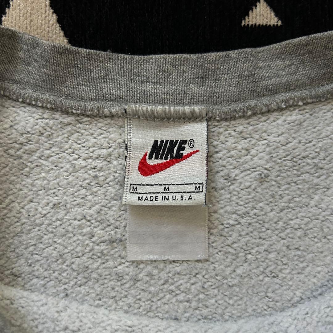 USA製 90s NIKE スウェット 銀タグ グレー Mサイズ 刺繍 ロゴ - メルカリ