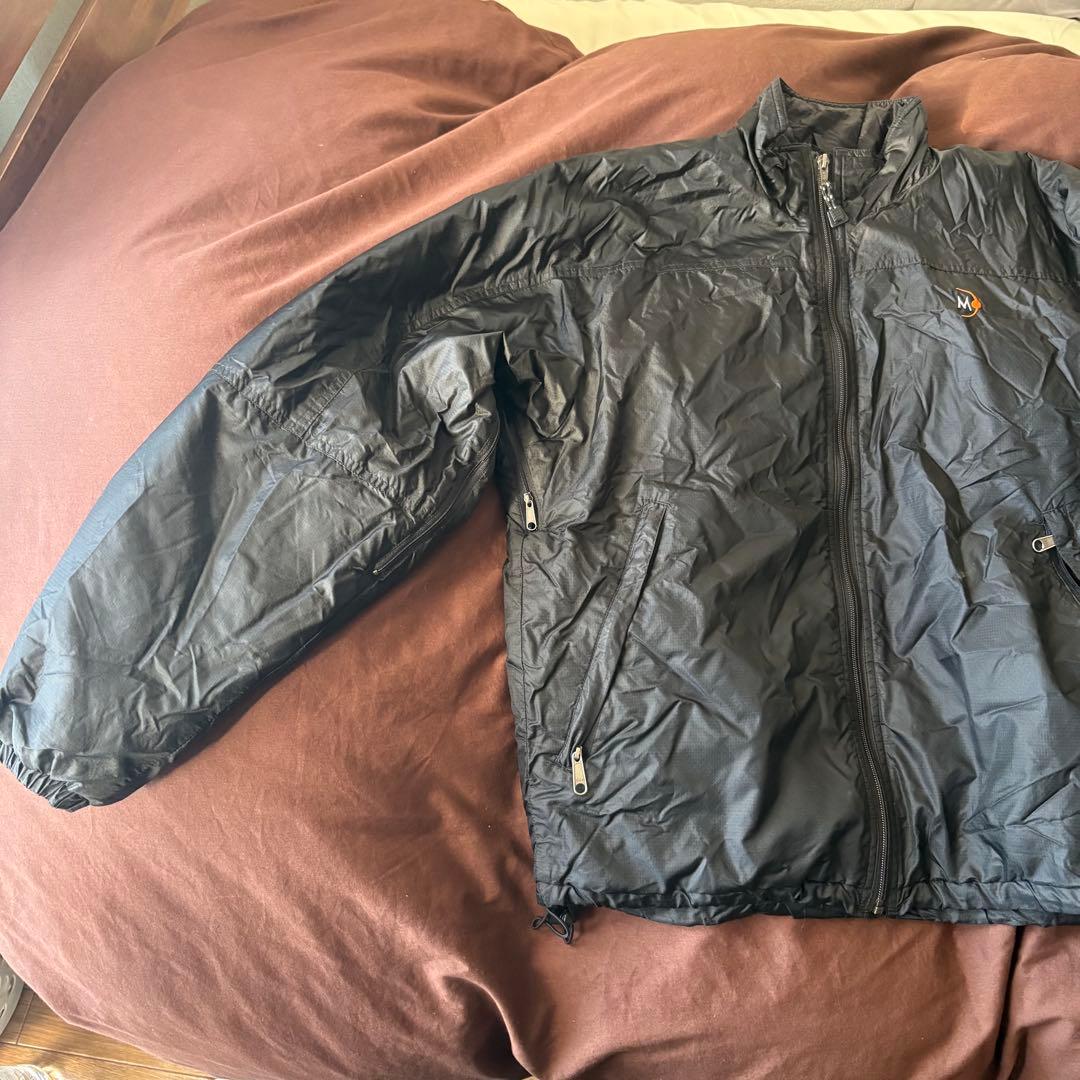 90s MOONSTONE 中綿 ナイロンジャケット 黒 ドローコード 短丈