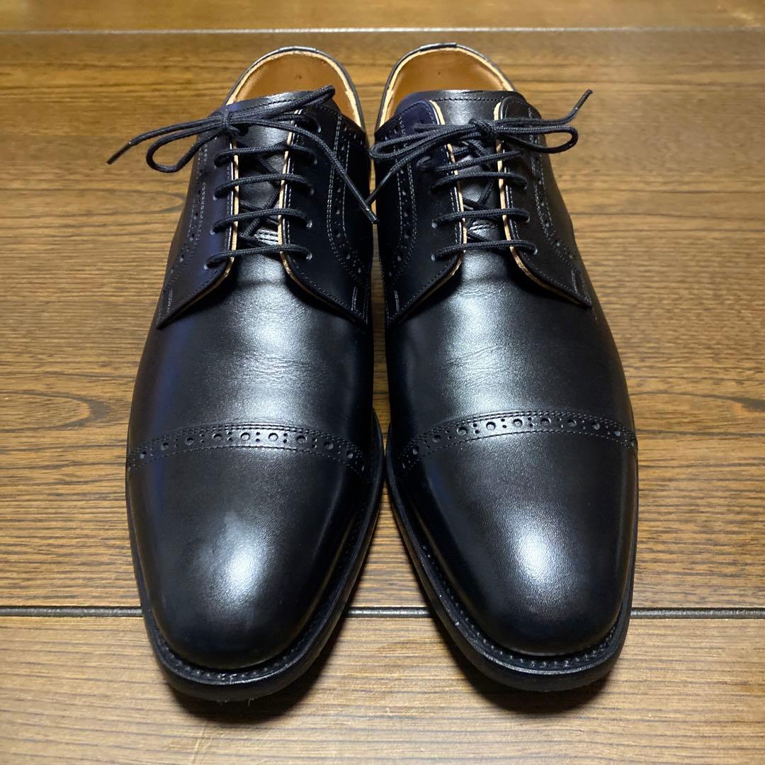 スコッチグレイン メダリオン パンチドキャップトゥ 25.5cm 黒 - メルカリ