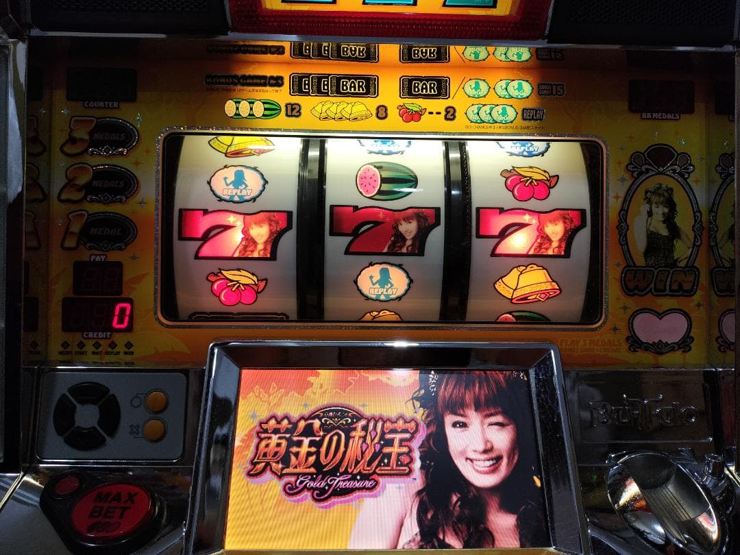 パチスロ実機】ミズホ☆安西ひろこの黄金の秘宝X【コイン不要機付き