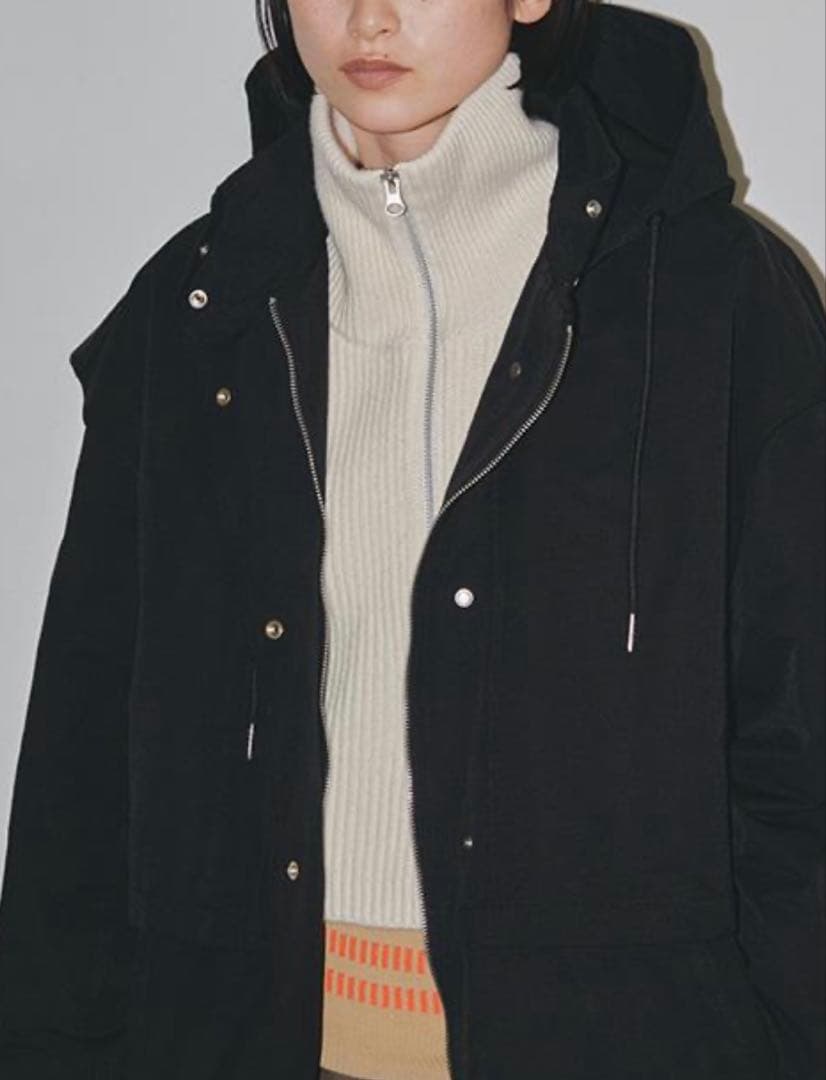 TODAYFUL トゥデイフル Nylon Hoodie Coat BLACK