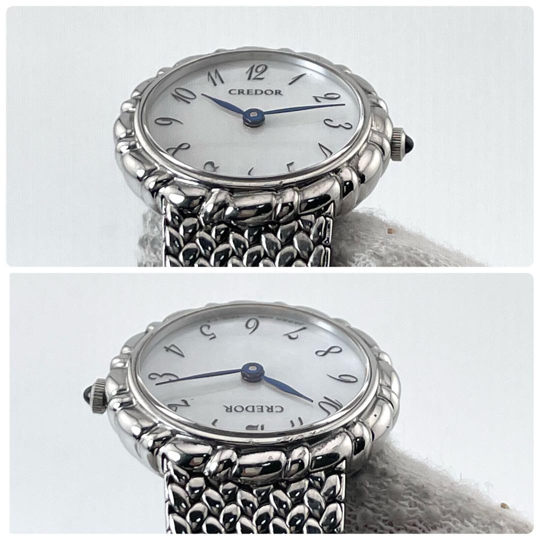 稼働/新品電池】セイコー クレドール シグノ シェル文字盤 腕時計