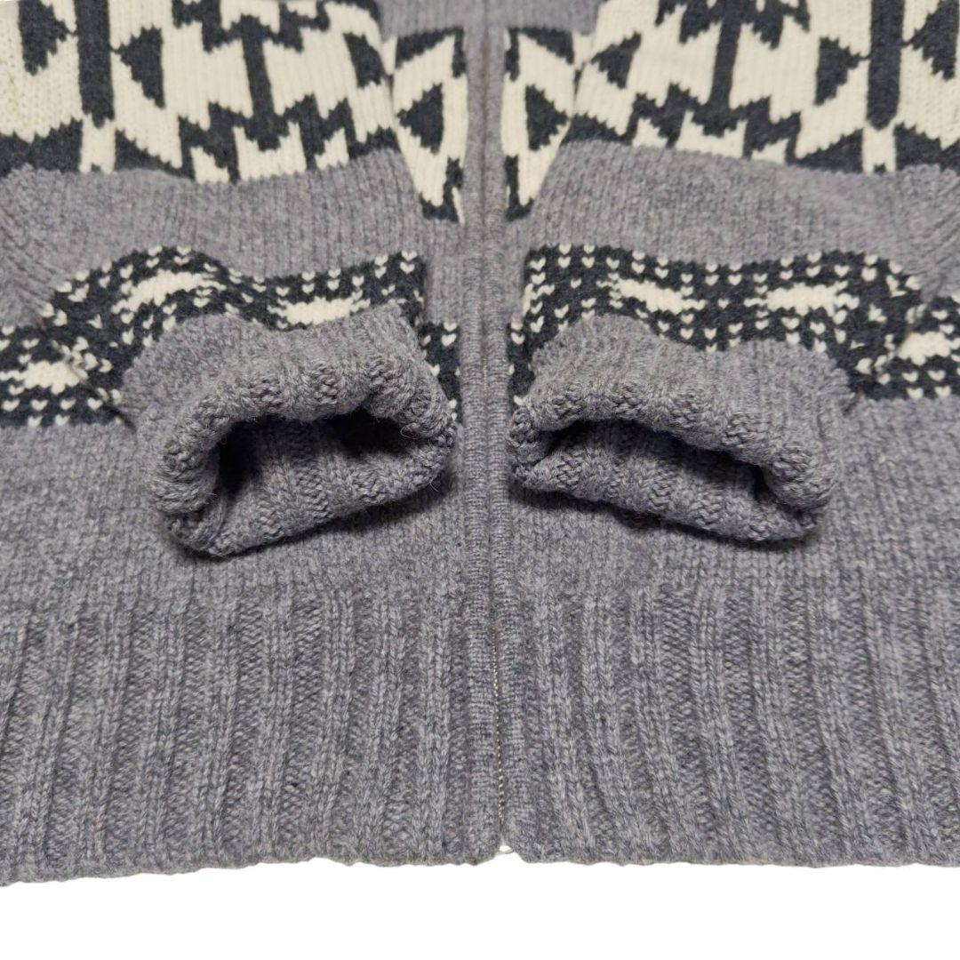 フレームワーク ジャガードZIPカーディガン F グレー 秋冬 レディース