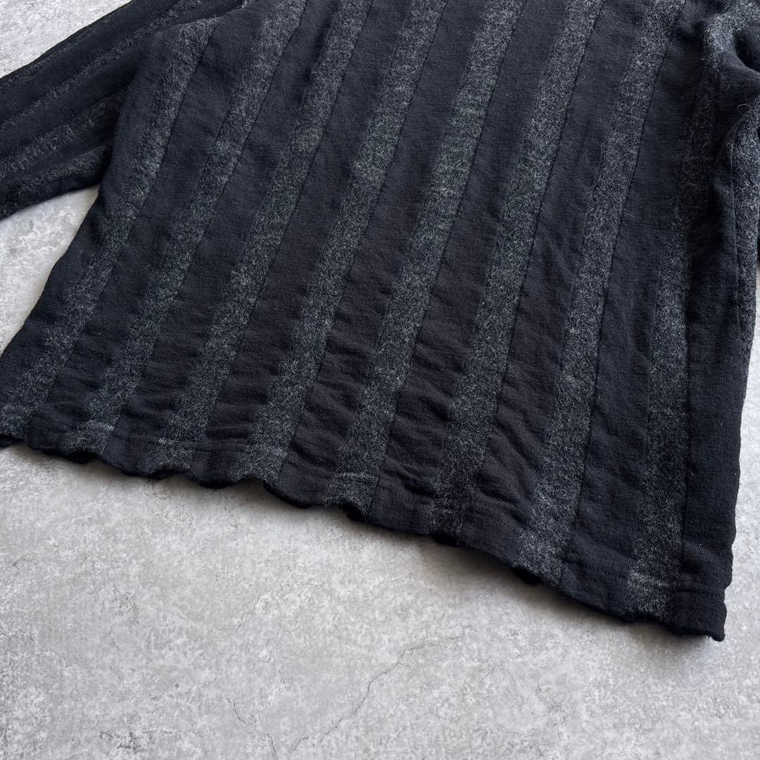 00's コムデギャルソンオム 田中オム ウール縮絨 ニット ストライプ