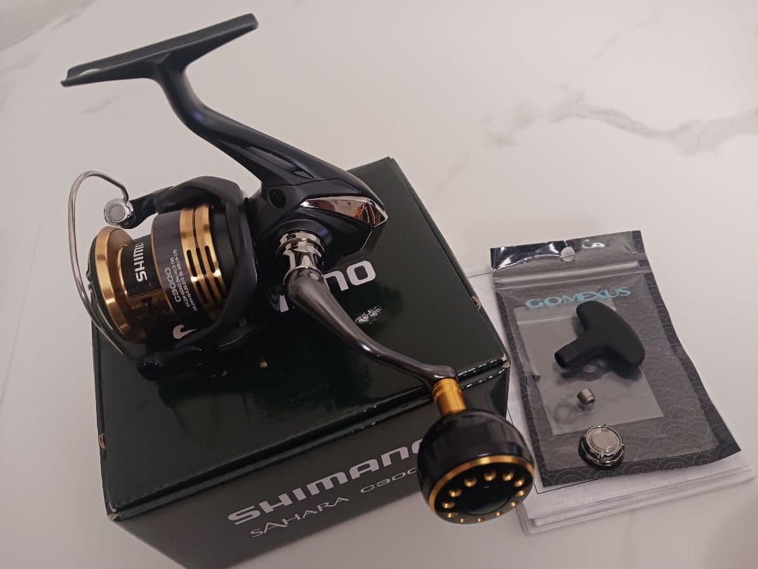 シマノ 22サハラ C3000 ハンドルノブ リールスタンド ラインローラー付 シマノ 22サハラ C3000 ハンドルノブ リールスタンド ラインローラー付