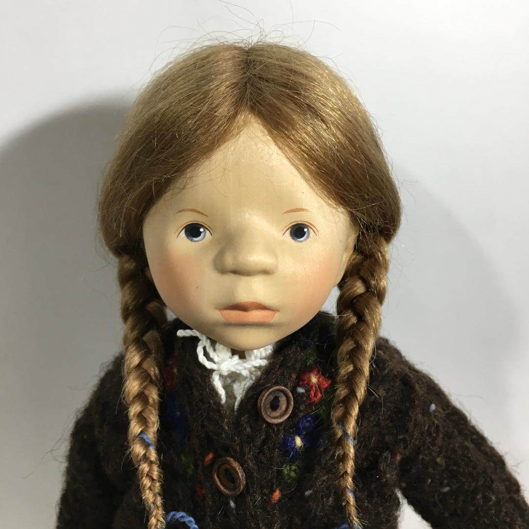 ○[美品] ポングラッツ人形 pongratz オールウッド 木製人形37cm