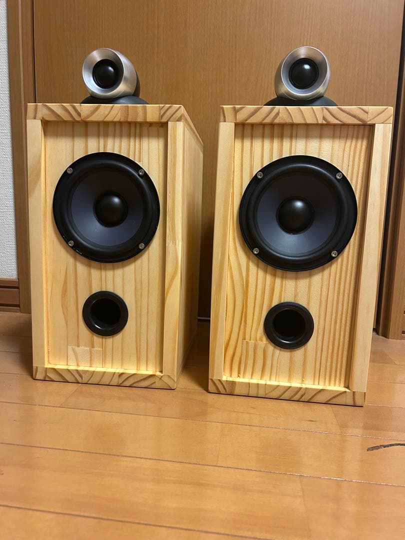 自作スピーカー 2WAYバスレフ型 超小型 2Way エンクロージャー リアバスレフ型 塗装済み[ツヤ消し