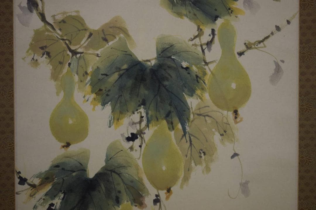 真作/廣尚/六瓢箪図/桐共箱付/布袋屋掛軸HI-166 真作/藤井松山/達磨図/寿山桐極箱付/布袋屋掛軸HJ-331 真作/藤井松山