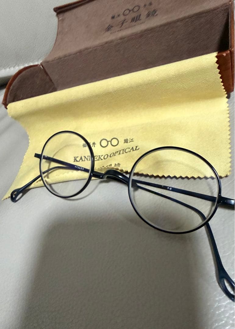 Kouki Gotou様専用」井戸多美男作 丸眼鏡 クラシックブラックメタル