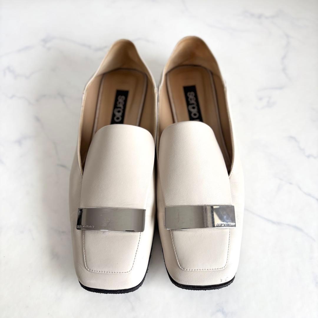 セルジオロッシ 37.5 SR1 SLIPPERS フラットシューズ チョーク - メルカリ