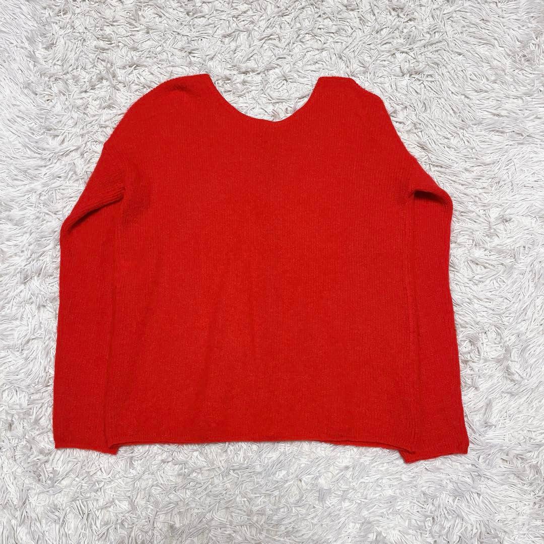 LA MAILLE SEZANE キッドモヘヤ ベビーアルパカ カーディガン 赤