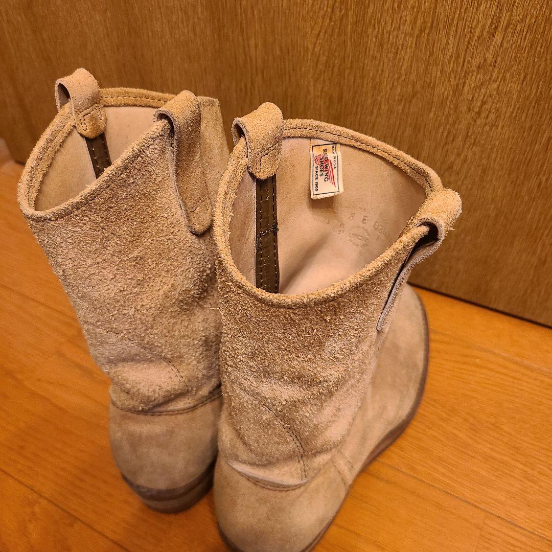 8E 旧羽タグ94年】レッドウィング 8156 ペコス ベージュスエードブーツ