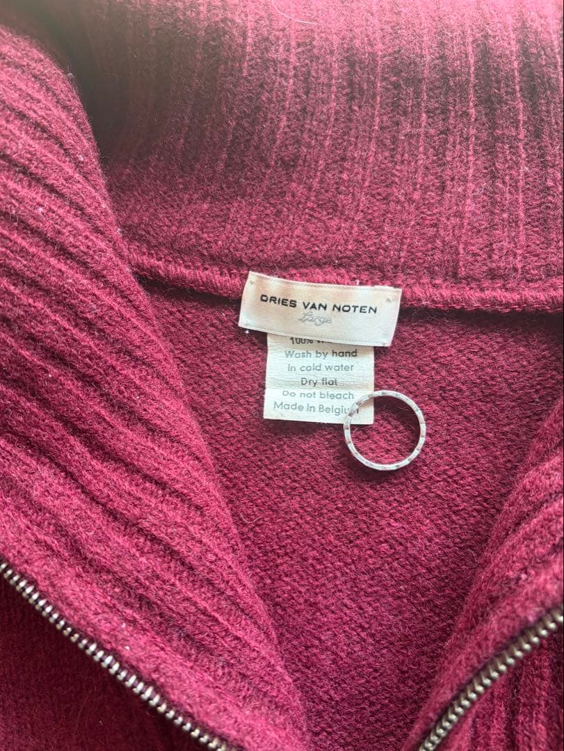 Dries Van Notenドライバーズニットハーフジップ riri zip - メルカリ