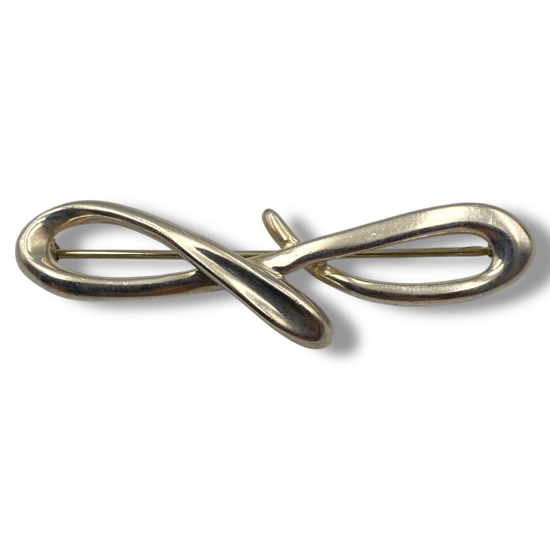 極美品 TIFFANY ティファニー ピンブローチ ツイスト ヴィンテージ SV