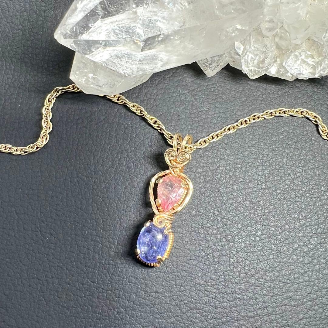 for ランラン様】ピンクトルマリン＆タンザナイト ペンダントトップ 他1点