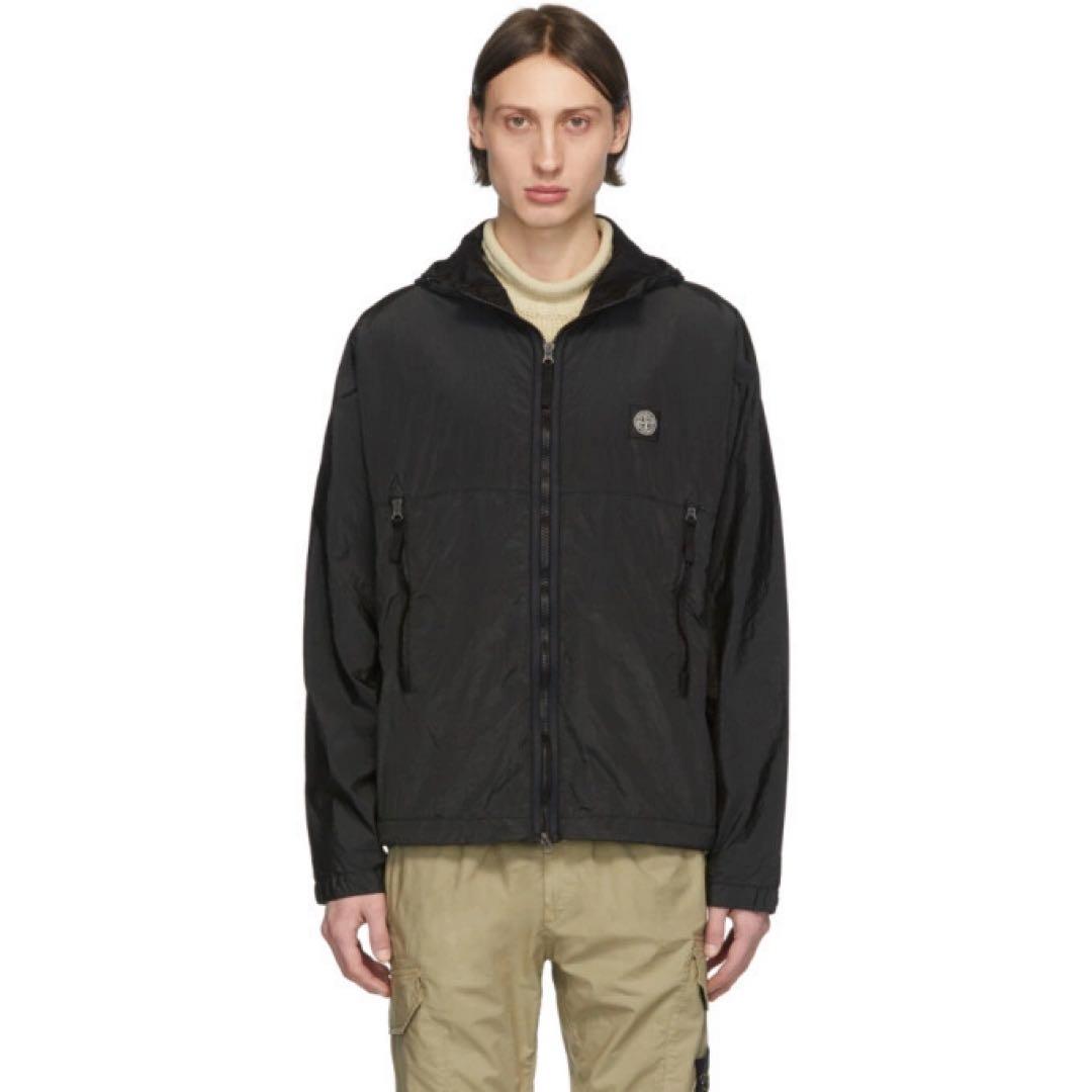 ジャケット・アウター Stone  Nylon l Hooded Jacket L Stone Island 2008 Superlight Resin Nylon Hooded Jacket Navy