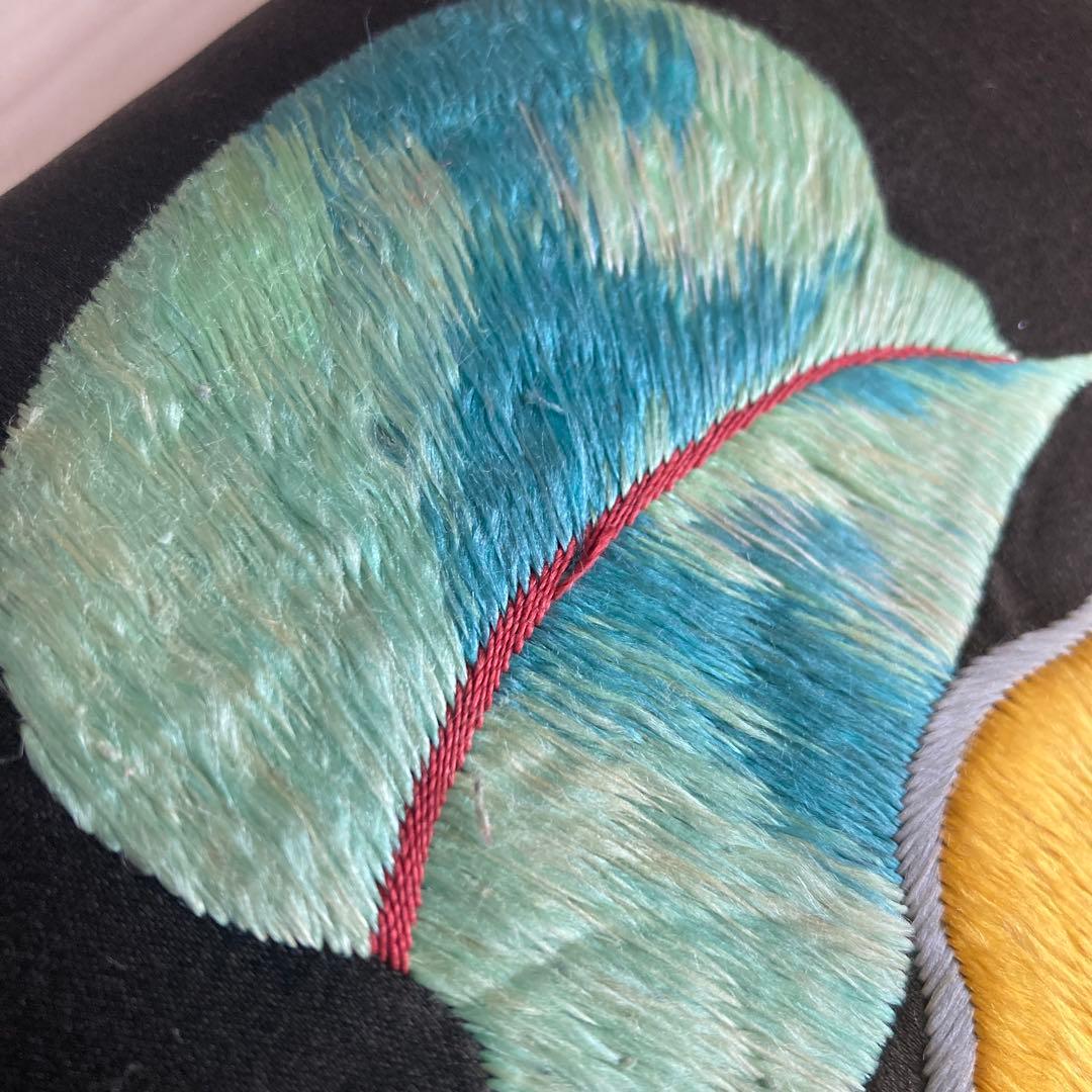 ニコニコ^ ^様専用 アンティーク名古屋帯 椿の刺繍 上質 大正ロNo.7-28