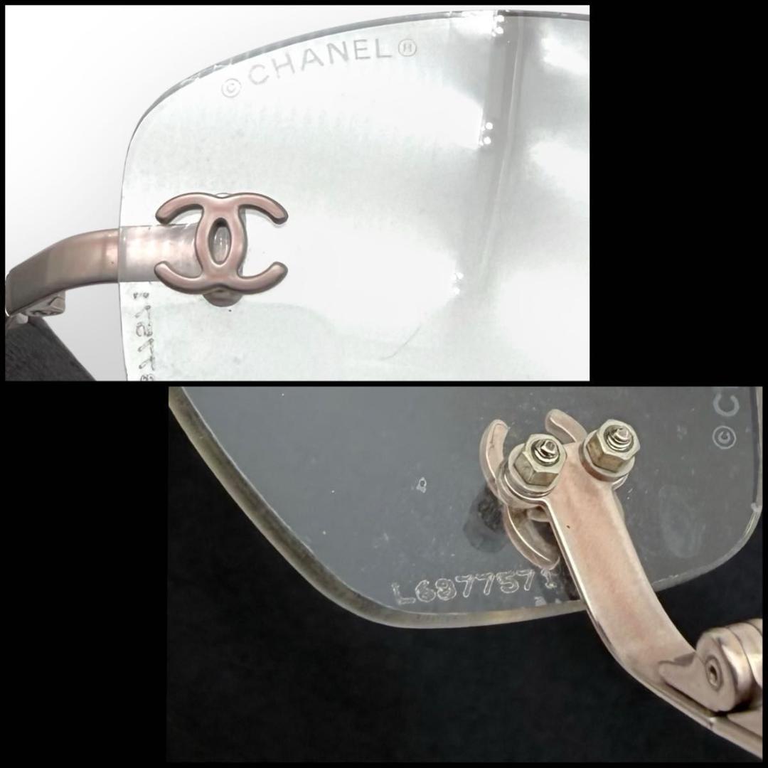 CHANEL シャネル リムレス サングラス ココマーク オーバル Y2K - メルカリ