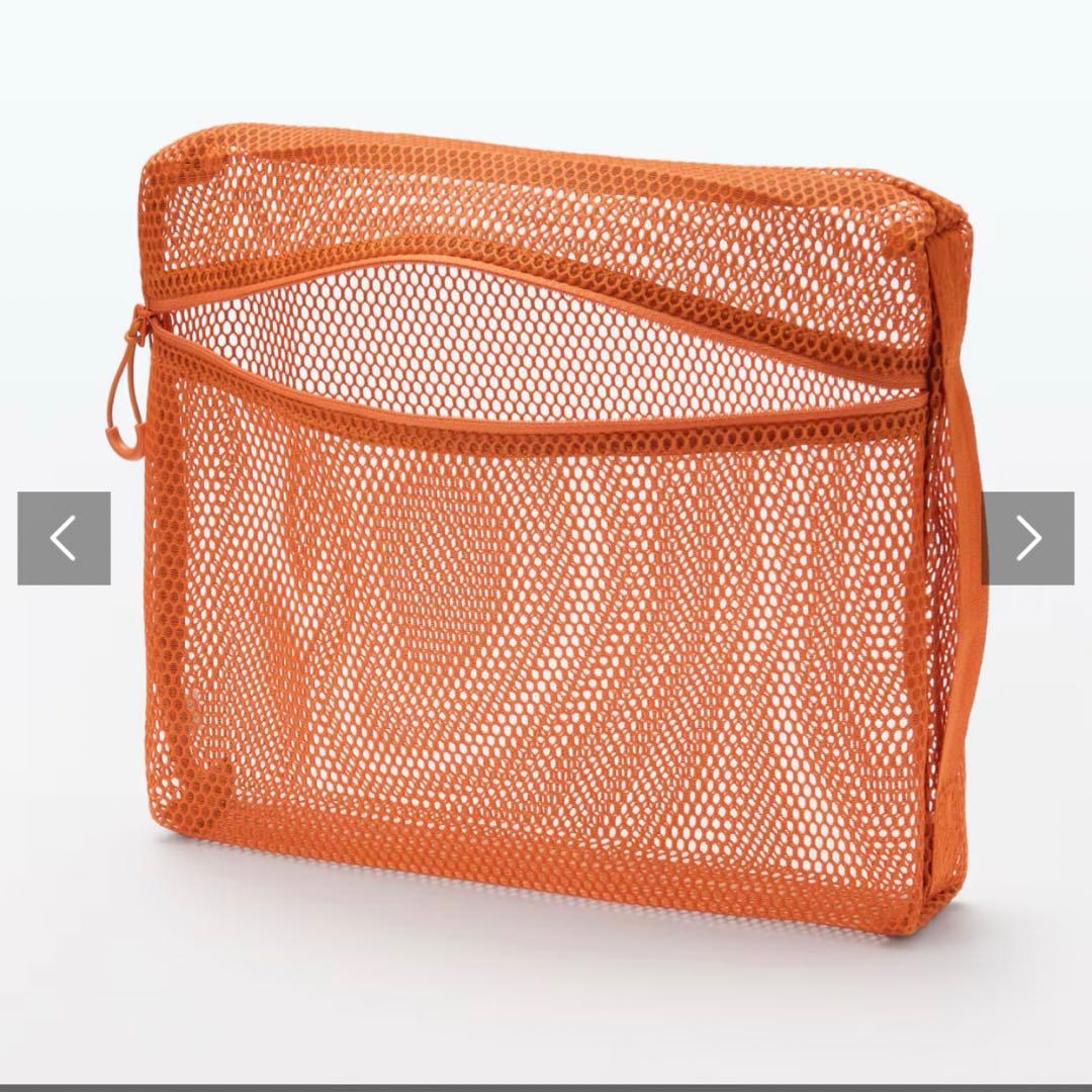 新品未使用 無印良品 立体メッシュケース オレンジ L - メルカリ