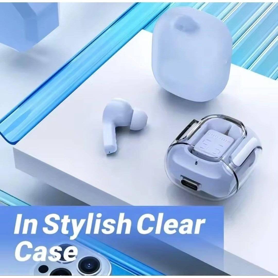 新品未使用】T2ワイヤレスBluetoothイヤホン 透明ブルー - メルカリ