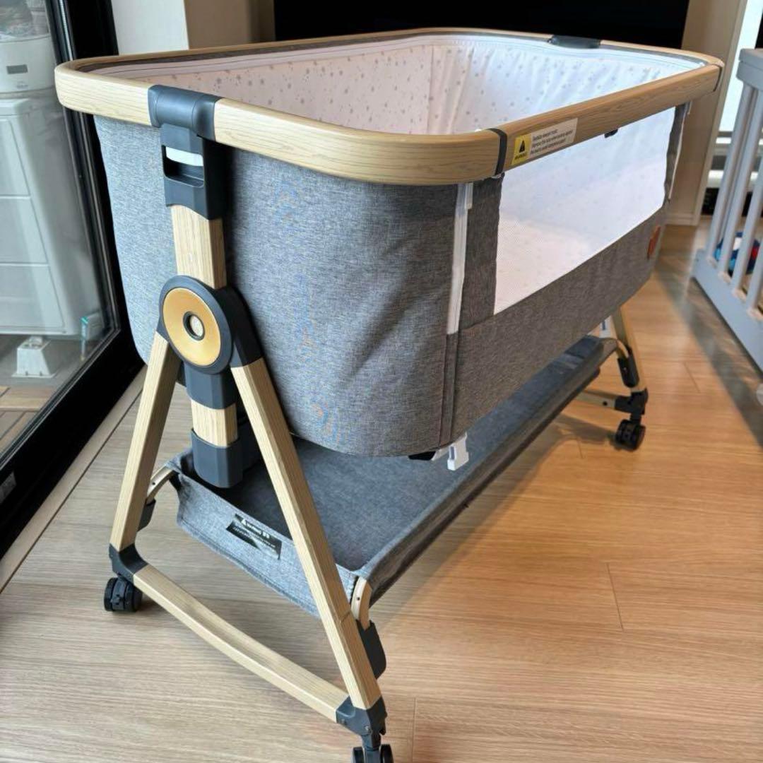 グレーの折りたたみベビーベッド Amazon.co.jp: Wondc ベビーベッド プレイヤード ベビー 折りたたみ