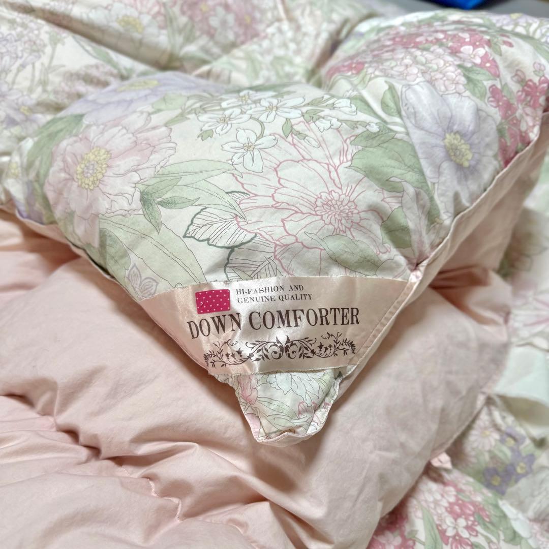 西川 シングル 冬用羽毛布団 花柄 150x210cm - メルカリ